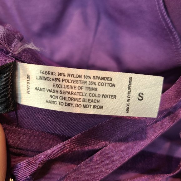 Fredericks of Hollywood Corset Lace up Back Purple Yellow Womens Small - Picture 8 of 11